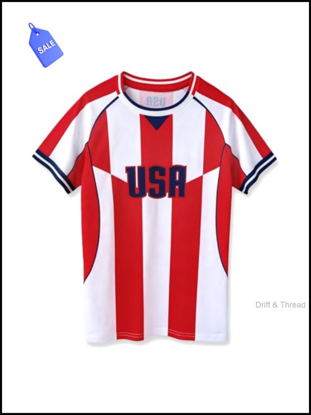 Soccer Fan Jersey Tee Breathable Mesh Sublimated Print Unisex